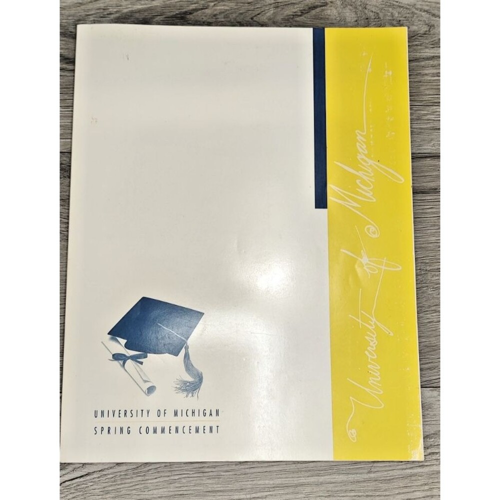 Vintage 1997 University of Michigan Spring Commencement Program Booklet U of M